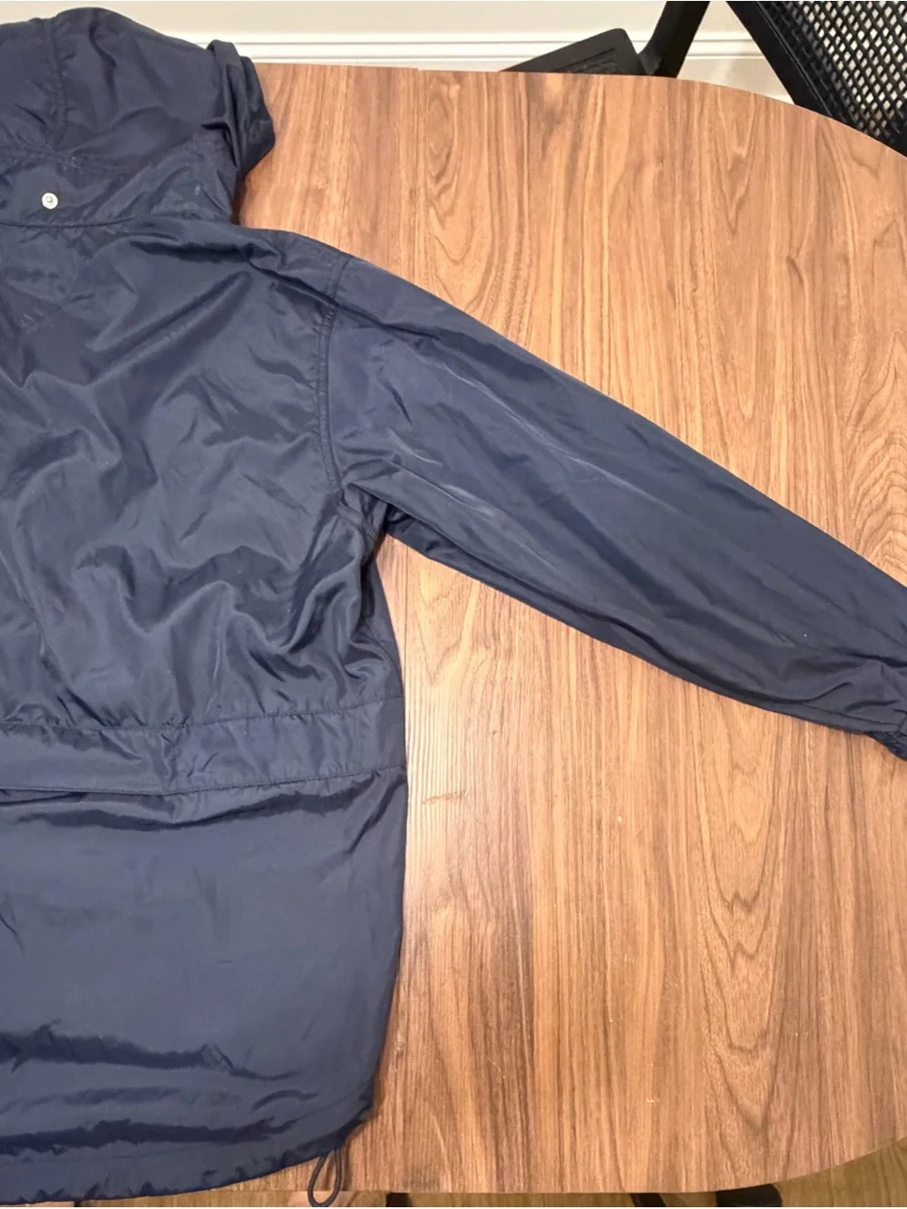 Vintage Tommy Hilfiger Men's Navy Hooded Windbreaker Jacket